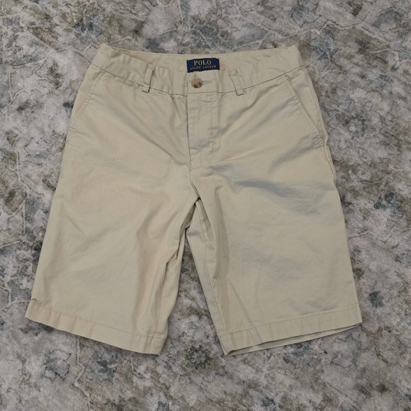 Polo Ralph Lauren Pants - Polo Ralph Lauren Tan Khaki Classic Chino Shorts Womens Size 14 Cotton Twill